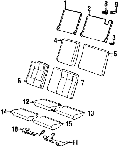 SC1 REAR SEAT COMPONENTS