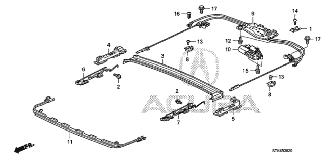 Roof Slide Components for 2008 Acura RDX #0