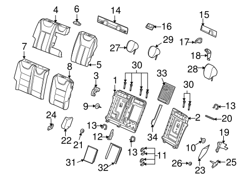 Cayenne REAR SEAT COMPONENTS