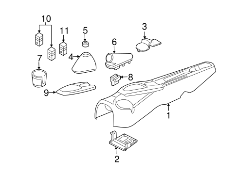 Body/Center Console for 2001 Ford Focus #2