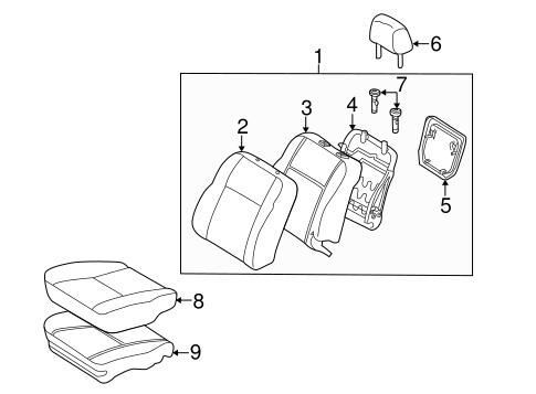 BODY/FRONT SEAT COMPONENTS for 2004 Toyota Matrix #2