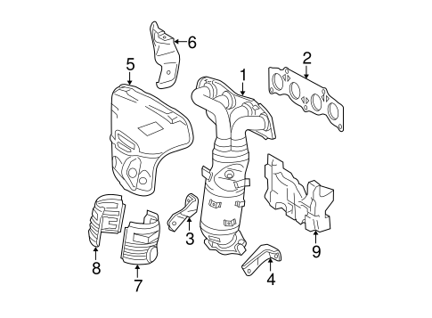 EXHAUST SYSTEM/EXHAUST MANIFOLD for 2009 Scion tC #1