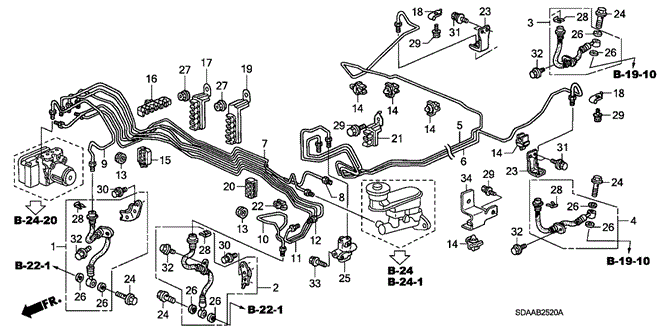 CHASSIS/BRAKE LINES (VSA) for 2007 Honda ACCORD SEDAN #1