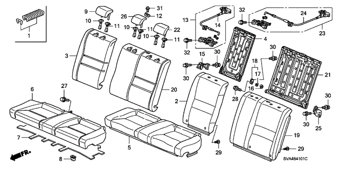 Interior/Bumper/Rear Seat (2) for 2006 Honda CIVIC COUPE #1