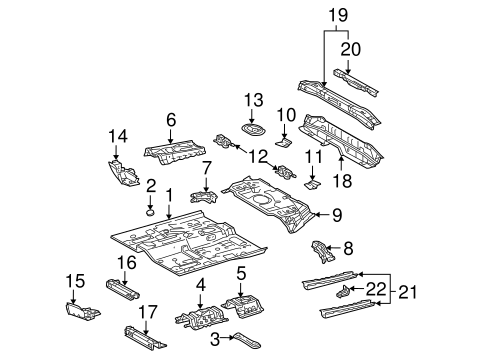 BODY/FLOOR & RAILS for 2004 Scion xA #1