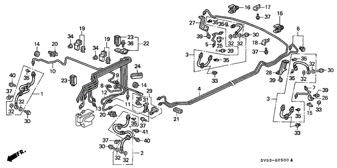 CHASSIS/BRAKE LINES (1) for 1997 Honda ACCORD 5-DOOR #1