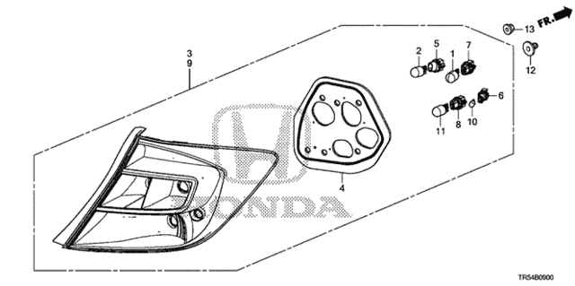 Taillight (1) for 2012 Honda Civic #0
