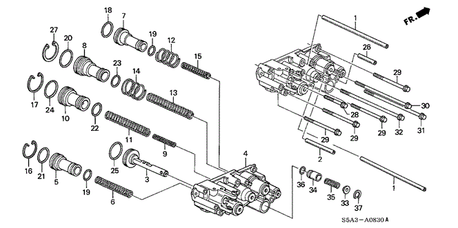 Transmission - Automatic/AT Servo Body for 2003 Honda CIVIC SEDAN #1