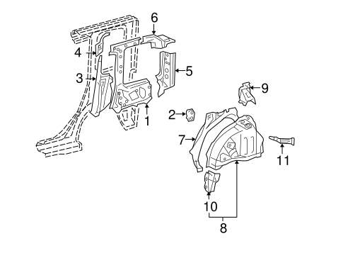 BODY/INNER STRUCTURE for 2005 Scion xB #1