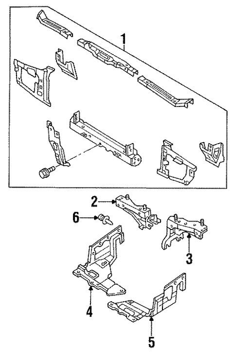 Radiator Support for 1993 Ford Probe #0