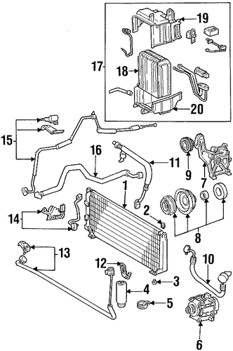 HVAC/EVAPORATOR COMPONENTS for 1996 Toyota Corolla #1