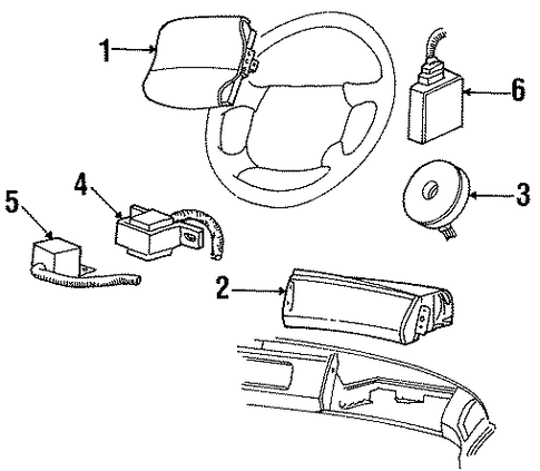 Windstar AIR BAG COMPONENTS