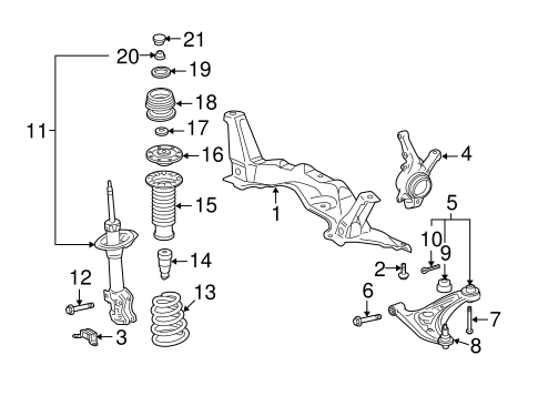 FRONT SUSPENSION/SUSPENSION COMPONENTS for 2008 Scion xD #1