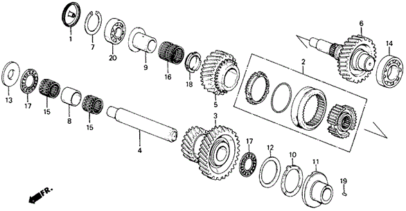 TRANSMISSION - MANUAL/MT SUPER LOW GEARS 4WD for 1990 Honda CIVIC 5-DOOR #1