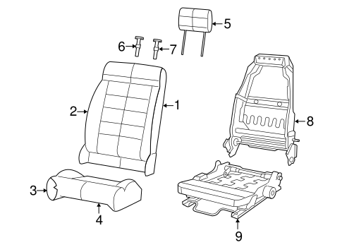 Wrangler FRONT SEAT COMPONENTS 3