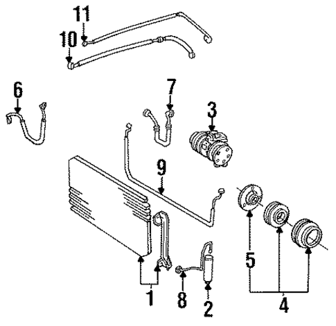HVAC/CONDENSER, COMPRESSOR & LINES for 1996 Toyota Camry #1