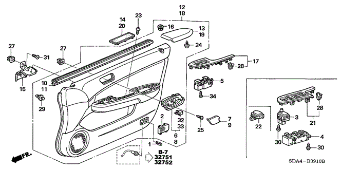 INTERIOR / BUMPER/FRONT DOOR LINING for 2006 Honda ACCORD SEDAN #1
