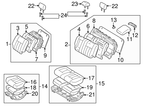 BODY/REAR SEAT COMPONENTS for 2004 Toyota Land Cruiser #2