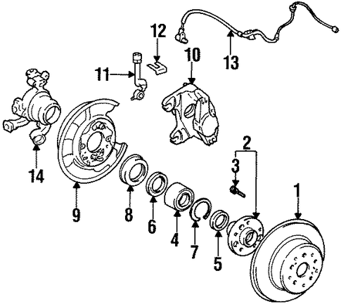 BRAKES/ANTI-LOCK BRAKES for 1996 Toyota Supra #1