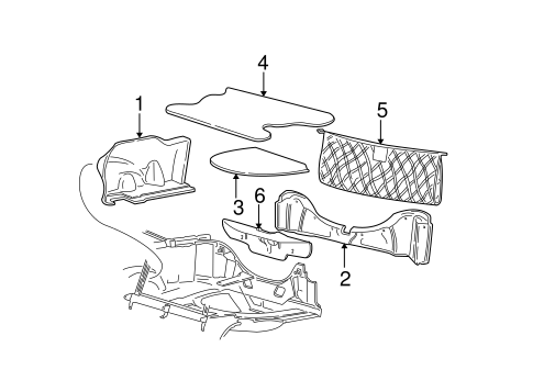 Body/Interior Trim - Rear Body for 2002 Ford Mustang #1