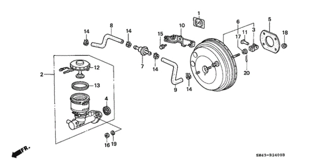 Chassis/Master Cylinder for 1991 Honda ACCORD SEDAN #1