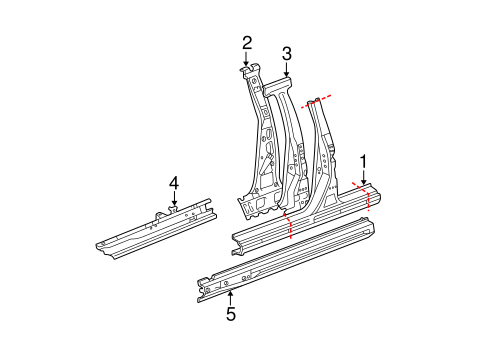 BODY/CENTER PILLAR & ROCKER for 2004 Toyota Corolla #1