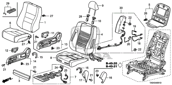 Interior/Bumper/Front Seat (R.) for 2008 Honda ACCORD SEDAN #1