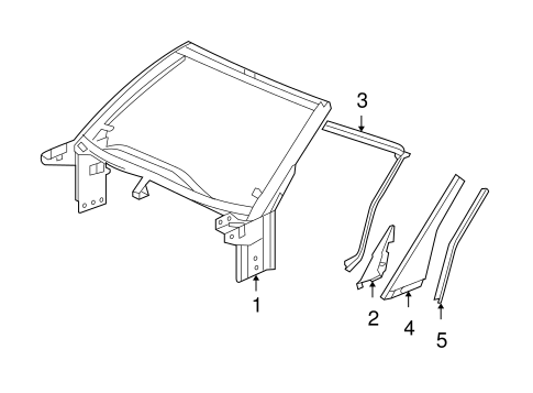 Exterior Trim - Roof for 2005 Chevrolet Corvette #0