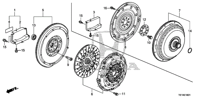 Engine/Clutch - Torque Converter (V6) for 2012 Honda ACCORD COUPE #1