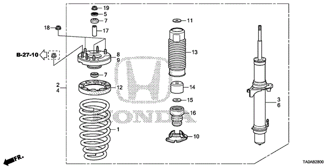 Chassis/Front Shock Absorber for 2012 Honda ACCORD SEDAN #1