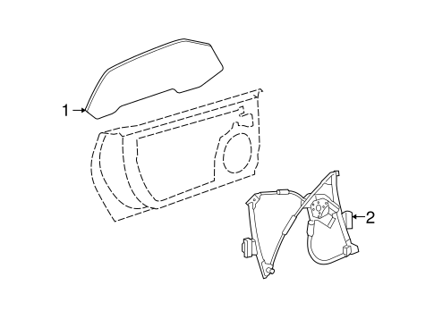 Glass - Door for 2005 Chevrolet Corvette #0