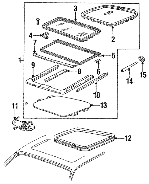 Sunroof for 1996 Cadillac Fleetwood #0