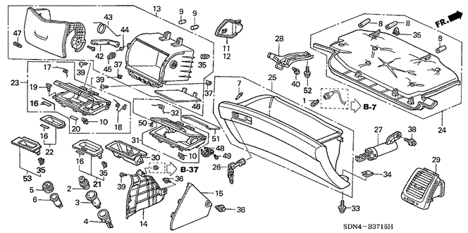 INTERIOR / BUMPER/INSTRUMENT PANEL GARNISH (PASSENGER SIDE) for 2006 Honda ACCORD COUPE #1