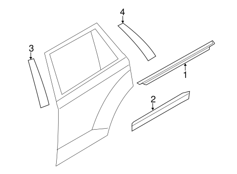 MKX EXTERIOR TRIM - REAR DOOR