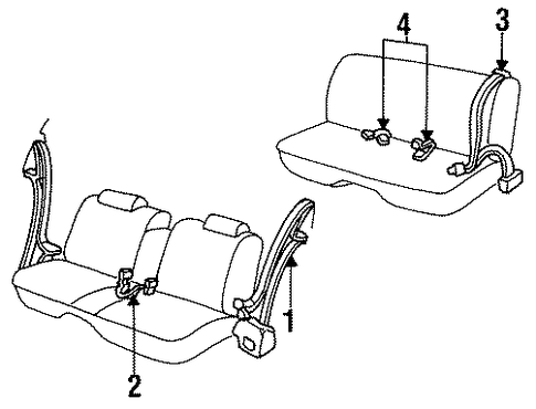 Delta 88 FRONT SEAT BELTS