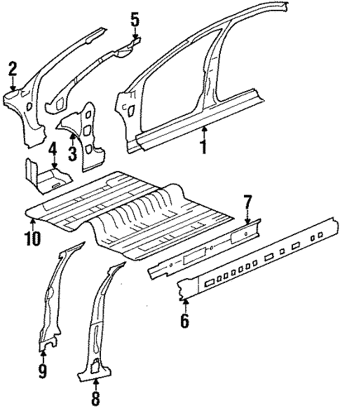 Rocker for 1998 Oldsmobile Intrigue #0