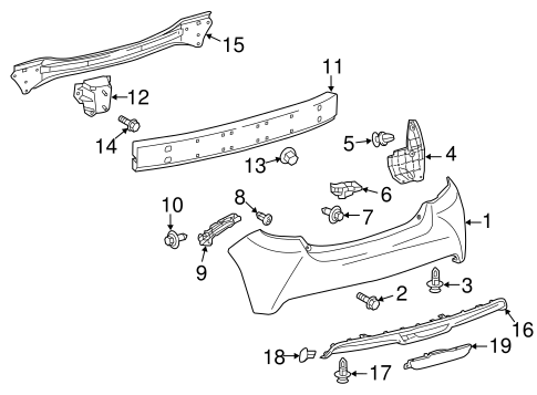 BODY/BUMPER & COMPONENTS - REAR for 2015 Toyota Yaris #1