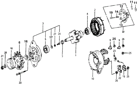 ENGINE/ALTERNATOR COMPONENTS for 1978 Honda ACCORD HATCHBACK #1