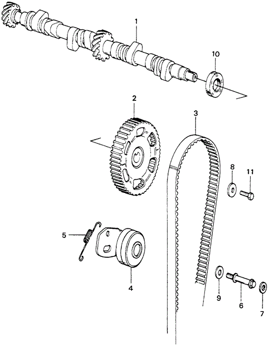 ENGINE/CAMSHAFT - TIMING BELT for 1982 Honda CIVIC 5-DOOR #1