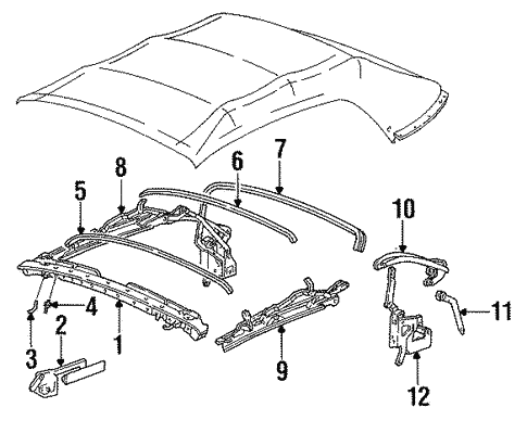 Body/Frame & Components for 1996 Ford Mustang #1