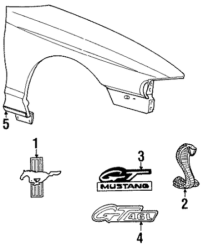 Mustang EXTERIOR TRIM - FENDER