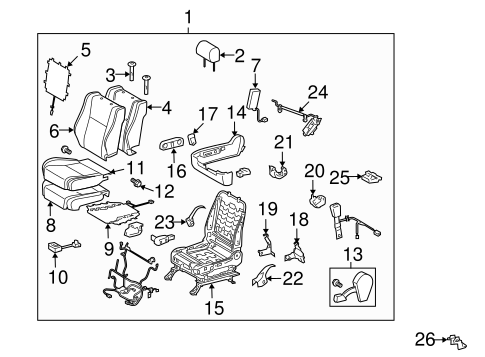 BODY/PASSENGER SEAT COMPONENTS for 2010 Toyota Tundra #5