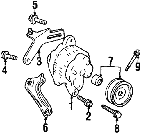 Alternator for 1996 Ford Aspire #0