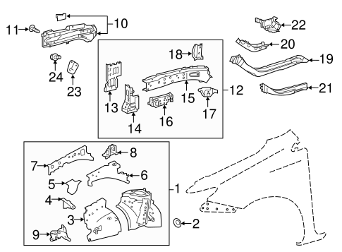 BODY/STRUCTURAL COMPONENTS & RAILS for 2016 Scion iM #1