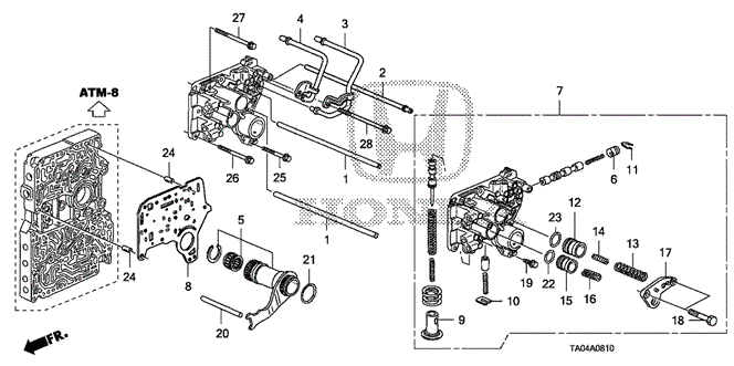 Transmission - Automatic/AT Regulator Body (L4) for 2009 Honda ACCORD SEDAN #1