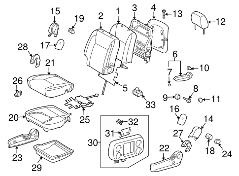 BODY/FRONT SEAT COMPONENTS for 2004 Toyota Sienna #5