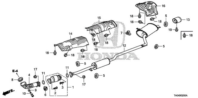 Electrical/Exhaust/Heater/Fuel/Exhaust Pipe (L4) for 2010 Honda ACCORD SEDAN #1