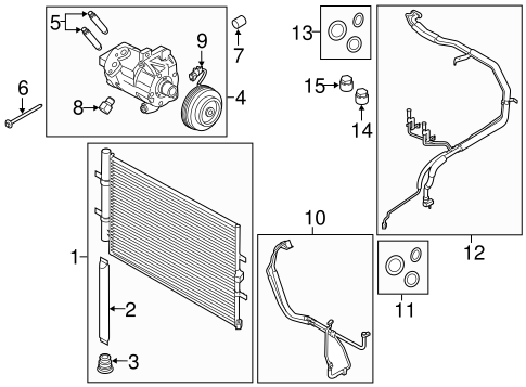HVAC/Condenser, Compressor & Lines for 2015 Ford Transit-350 HD #1