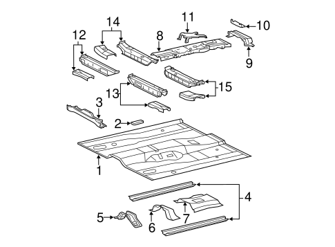 BODY/FLOOR & RAILS for 2006 Toyota Avalon #1