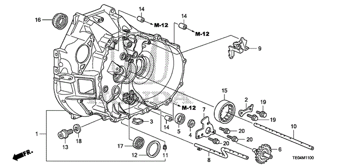 TRANSMISSION - MANUAL/MT CLUTCH CASE (V6) for 2009 Honda ACCORD COUPE #1
